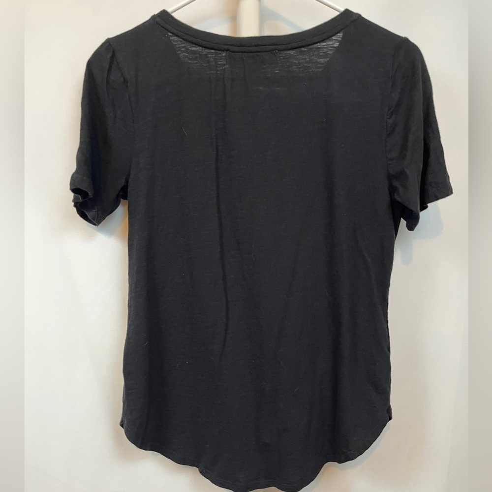 Loft Black Short Sleeve Top Size Small - Picture 3 of 7